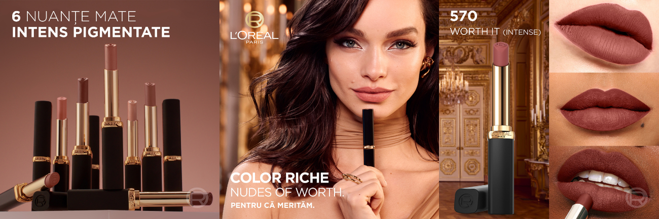 Ruj mat Color Riche Nudes of Worth Loreal Paris
